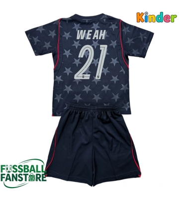 Vereinigte Staaten Timothy Weah #21 Replik Auswärtstrikot Kinder WM 2026 Kurzarm (+ Kurze Hosen)